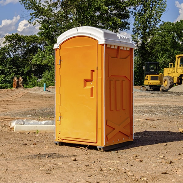 how often are the porta potties cleaned and serviced during a rental period in Aurora